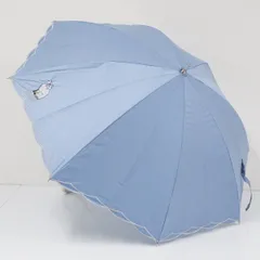 晴雨兼用日傘 PAUL&JOE ポールアンドジョー USED美品 ブルー 猫 サングラスキャット UV 遮熱 50cm A2185