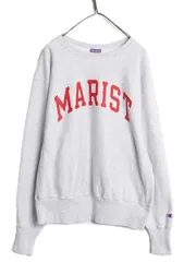 【お得なクーポン配布中!】 00s チャンピオン リバースウィーブ カレッジ プリント スウェット メンズ L / オールド トレーナー 裏起毛 ヘビーウェイト シンプル 杢灰