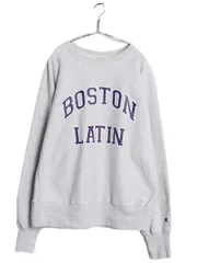 【お得なクーポン配布中!】 90s 00s チャンピオン リバースウィーブ 2段 カレッジ プリント スウェット メンズ XL / オールド トレーナー ヘビーウェイト 裏起毛 杢灰