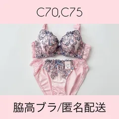 【匿名配送・新品未使用・送料込み】10586PK sanei サンエイ ブラショーツセット ピンク 脇高ブラ 花柄 レース C70,C75