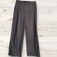 B1411 ヴィンテージ Vintage カジュアルパンツ ズボン(L) グレー 無地 綿/コットン