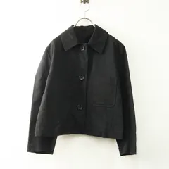 美品 定価4.6万 2022SS マーガレットハウエル MARGARET HOWELL LINEN COTTON TWILL ジャケット 1＼ブラック【2400014818093】