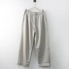 美品 2024AW エヴァムエヴァ evam eva ウールタックワイドパンツ 2＼ベージュ ゴム イージー【2400014784374】