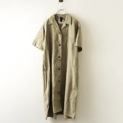 サンプル 2024SS エムエイチエル MHL FADED LINEN COTTON PLAINWEAVE SHIRT シャツワンピース 2｜ベージュ【2400014823585】