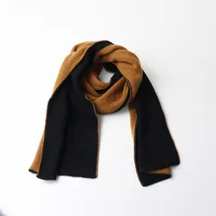 美品 スコットランド製 マーガレットハウエル MARGARET HOWELL カシミヤ100％ リバーシブル ストール｜ベージュ ブラック【2400014823769】