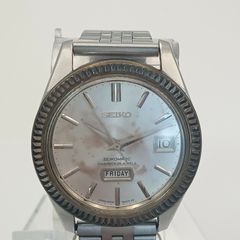 [Working Condition] 0218-2 Seiko MATIC 6206-8080 Men's Automatic Watch with Dolphin Design and Day-Date Display