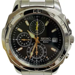 SEIKO セイコー クロノグラフ 腕時計 海外モデル SND411P 腕時計メンズ クオーツ グリーン文字盤 動作品 【中古】 42602K99