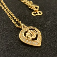 ✨希少・極美品✨Christian Dior　ディオール　ネックレス　旧ロゴ　ラインストーン　ゴールド　569