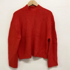 N. ナチュラルビューティーベーシック 23AW 畦モックネックニット ウォッシャブルニット ハイネック 赤 FREE相当