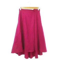 ピンキー&ダイアン ピンダイ PINKY&DIANNE スカート フレア ミモレ ロング フィッシュテール ウール 36 ピンク /AO11