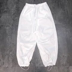 アディダス ナイロンパンツ メンズ L相当 オールホワイト トレフォイル