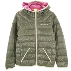 adidas アディダス ダウンジャケット M カーキ レディース 古着