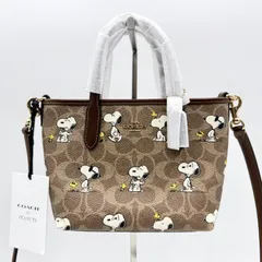 COACH（コーチ）シティ ミニ トート バッグ・シグネチャー キャンバス・スヌーピー プリント 2WAYショルダー
