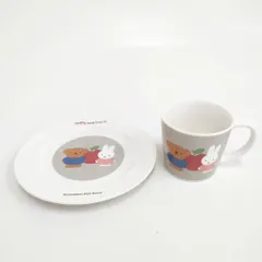 miffy 未使用品 miffy and boris マグカップ/プレートセット 食器 ホワイト グレー レディース ミッフィー【中古】6-0204G◎