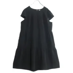 ローズティアラ★ふわっと着心地楽ちん♪ギャザー切替ワンピース 大きいサイズ46 黒系 z17941