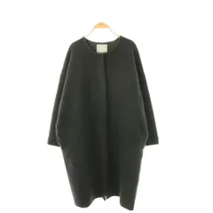 ビアズリー BEARDSLEY ガリャルダガランテ 24AW ロングニットコート ロング ノーカラー F ダークグレー /HK ■OS