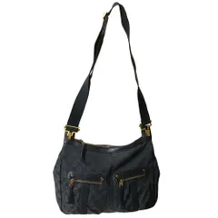 良品 GUCCI グッチ GGキャンバス ショルダーバッグ 90762 ブラック レディース 古着 中古 USED