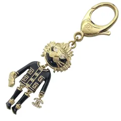 シャネル ライオン チャーム キーホルダー キーリング ココマーク ラインストーン パール ゴールド ブラック B22P CHANEL バッグアクセント 装飾 小物 高級感 上品 洗練 存在感 華やか コレクション