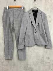 ZARA ザラ グレンチェック テーパード セットアップ ジャケット パンツ スーツ sizeEUR34/グレー ■■ レディース