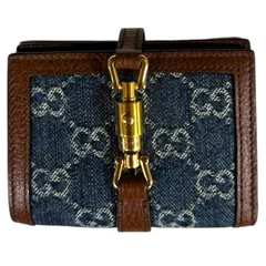 グッチ GGデニム ジャッキー1961 二つ折り財布 デニム 645536 レディース  GUCCI  中古 グッチ