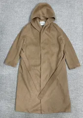 レディースアウター マックスマーラ メリノウール キャメルヘア ベージュ ベルト付き コート