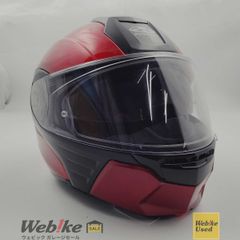 AIROH オフロードヘルメット レッド×ホワイト バイザー付き Lサイズ