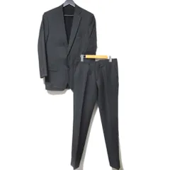 良品 LOUIS VUITTON ルイヴィトン ストライプ柄 テーラードジャケット+スラックスパンツ スーツ セットアップ 46 チャコールグレー メンズ 古着 中古 USED