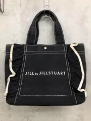 JILL BY JILLSTUART ジル バイ ジルスチュアート キャンバス フリル バッグ 黒 ■■ レディース