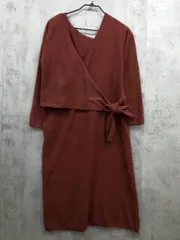 nano universe ナノユニバース 669-0219059 デザイン スリーピース ニット ワンピース size38/ブラウン系 ■■ レディース