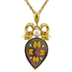 ミキモト ピクウェ ネックレス 18金 K18イエローゴールド シェル レディース MIKIMOTO 中古 ミキモトのサムネイル