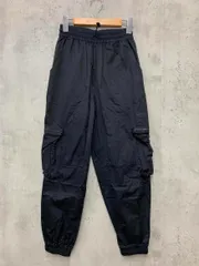 adidas アディダス HF2113 ルーズフィット ハイウエスト ツイル カーゴ パンツ sizeM/黒 ■■ レディース