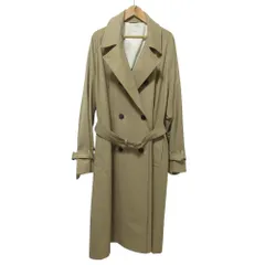 美品 23AW Weekend Max Mara ウィークエンドマックスマーラ ダブルブレスト オーバーサイズ トレンチコート サイズ44 ベージュ レディース 古着 中古 USED