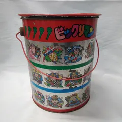 ロッテ商事   ビックリマン  ブリキ缶  直径18cm 高さ22cm  【現状品】T128