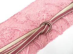 【一輝堂】和装小物 帯締め帯揚げセット 平組 中抜き絞り 美品 帯締 帯揚 26w02-1556