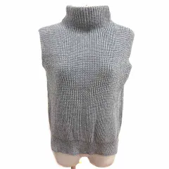 ニコアンド Niko and.. ニットベスト プルオーバー ハイネック グレー /YK