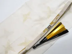 【一輝堂】和装小物 帯揚げ帯締めセット 帯揚 帯締 礼装用 縫取り 高麗組 金糸 末広付 26w02-1648