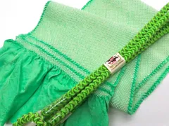 【一輝堂】和装小物 帯揚げ帯締めセット 帯揚 帯締 振袖用 総絞り 丸組 金糸 撚り房 美品 26w02-1653