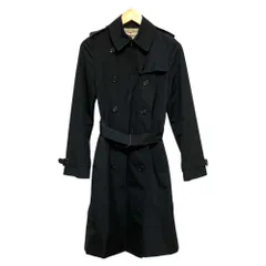 良品 BURBERRY バーバリー 裏地ノバチェック トレンチコート サイズ40 ブラック レディース 古着 中古 USED
