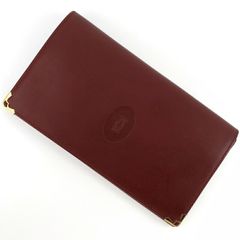 ✨美品✨ カルティエ マスト 長財布 がま口 レザー バーガンディ
