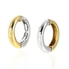 イヤーカフ イヤークリップ リバーシブル K18YG×K14WG 3mm幅 地金のみ コンビカラー イヤーアクセサリー 両耳用 アクトワン