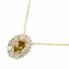新品pt900イエローダイヤモンドペンダントネックレス鑑別付 - メルカリ