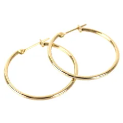 ピアス レディース フープデザイン 18k 18金 イエローゴールド シンプル 1.5g 両耳用 2個セット ファッション小物 ジュエリー アクトワン
