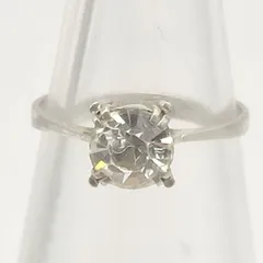 【美品】キュービックジルコニアリング　SILVER　シルバー925　10号　1.3g