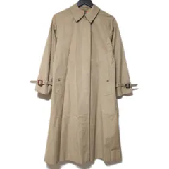 美品 クリーニング済み Burberrys バーバリーズ ヴィンテージ ノバチェック 一枚袖 コットン100％ ステンカラーコート 11AB3 ベージュ レディース 古着 中古 USED