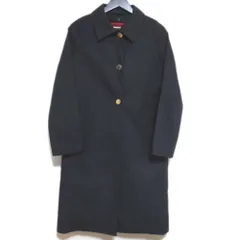 美品 21AW MACKINTOSH マッキントッシュ 英国製 ARBROATH COAT タータンチェック柄ライナー ステンカラーコート LM-1087FD 8 ネイビー レディース 古着 中古 USED