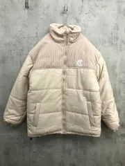 CRAMMY クラミー DPB73209 コーデュロイバックロゴ 中綿 ダウン ジャケット sizeXL/IVORY ◆■◎メンズ