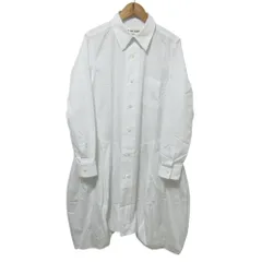 良品 22AW COMME des GARCONS コムデギャルソン 長袖 フレア ロングシャツ ワンピース AD2022 GJ-B001 S ホワイト レディース 古着 中古 USED 良品 22AW COMME des GARCONS コムデギャルソン 長袖 フレア ロング