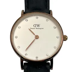 ■ Daniel Wellington ダニエルウェリントン 腕時計 クリスタルインデックス 白文字盤 革ベルト 2.5cmのサムネイル