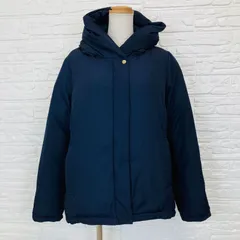【極暖ダウン80%】GLOBAL WORK グローバルワーク フーデッド ダウンジャケット ネイビー L   6599のサムネイル