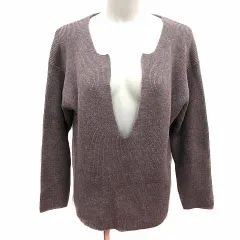 アーバンリサーチ URBAN RESEARCH ITEMS ニット セーター スリットネック 長袖 Free 茶 ブラウン /YK